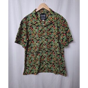 Dragon Ball Z Super Shenron Hawaiian Shirt Men's M Floral Anime Button Up Toei